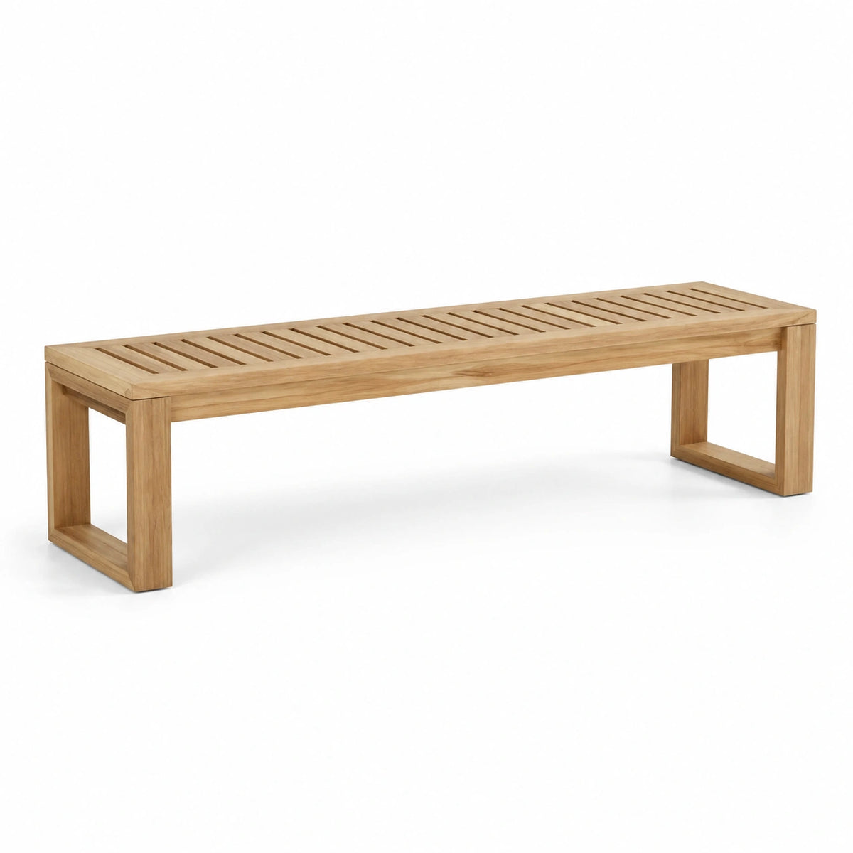 Holzbank Natur 150 × 40 × 45 cm mit Lattenfläche
